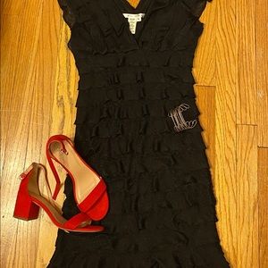 Max Studio Black Ruffle Dress